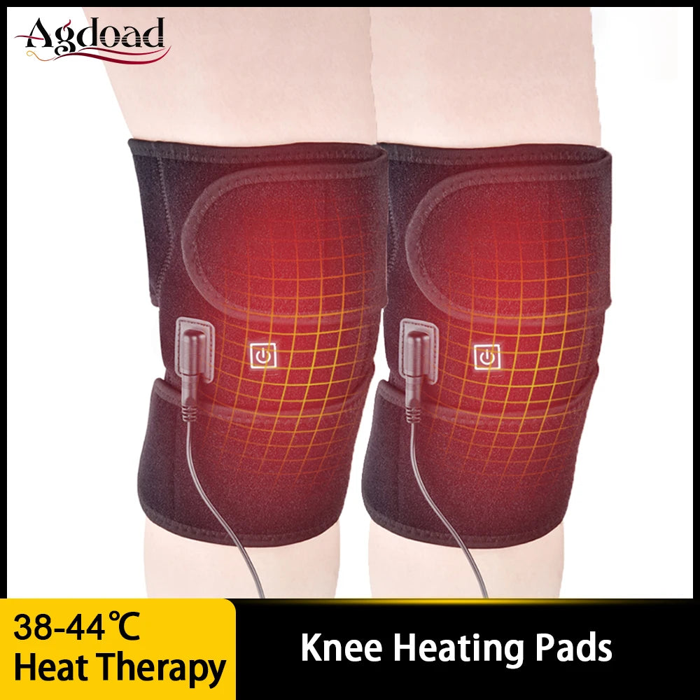 Electric Knee Heating Pad USB 3-gear Heated Knee Brace Support for Knee Joint Relaxation and Old Cold Leg Knee Warmer