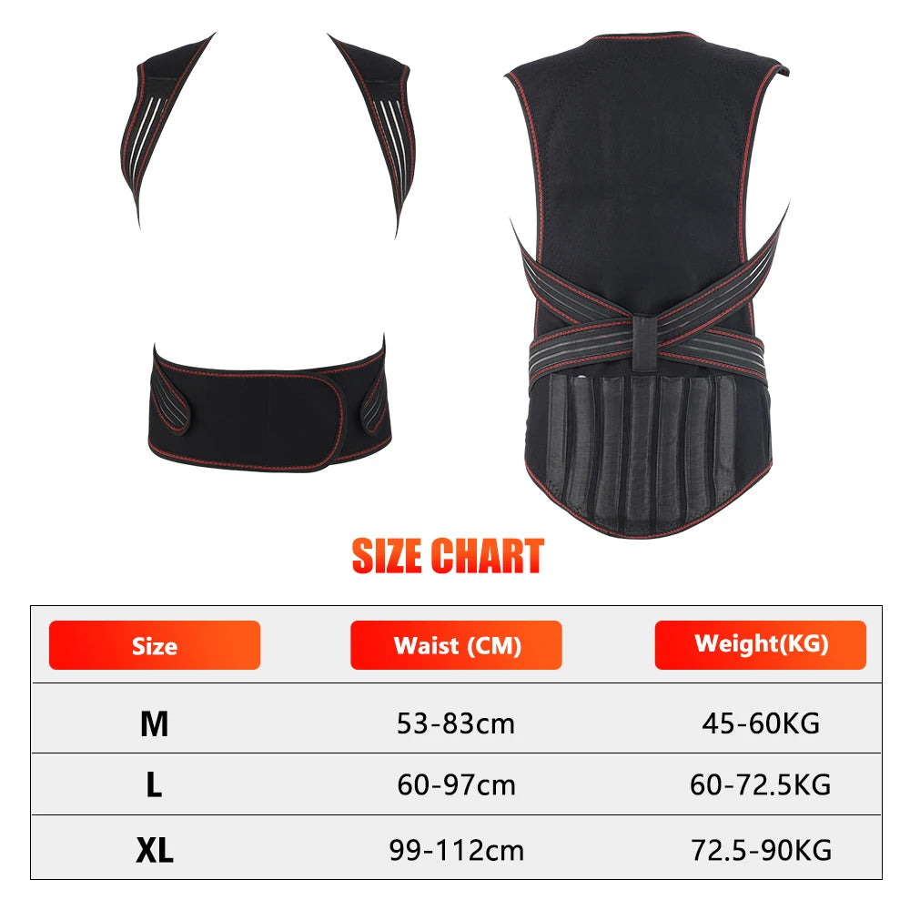 118 Tourmaline Self Heating Magnetic Therapy Waist Belt Spine Lumbar Brace Back Neck Shoulder Massager Posture Corrector Belt
