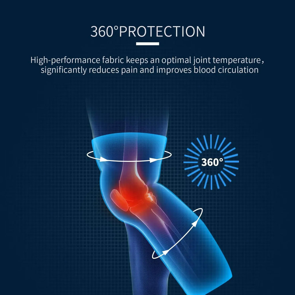 Self-Heating Knee Pads 1 Pair Compression Knee Brace Support Long Compression Warm Sleeve for Arthritis Joint Pain Injury