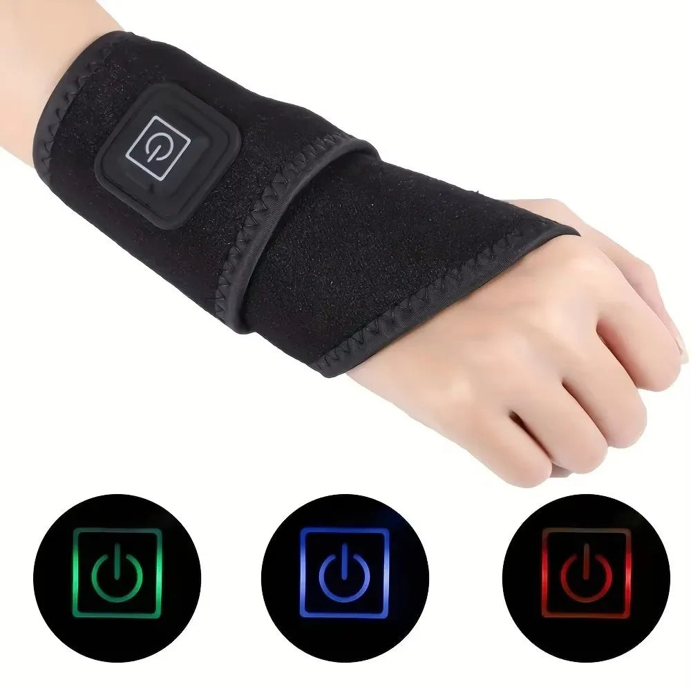 Electric Wrist Brace and Ankle Brace with Adjustable Hot Compress Massage Ankle Guard Band Carpal Tunnel Foot Protection Support