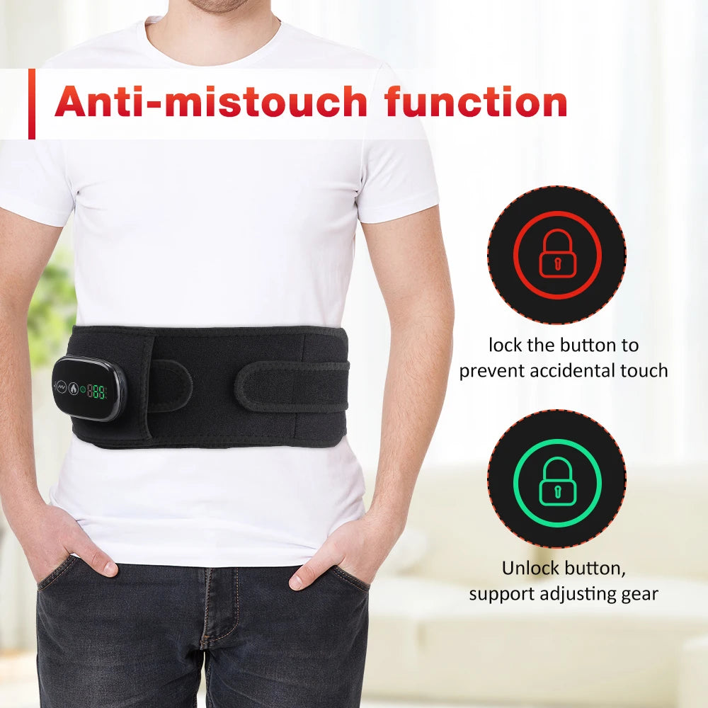 Heat Lumbar Brace Support Massager Waist Massager Back Belt Heath Care Comfortable Material for Office Workers Home Use