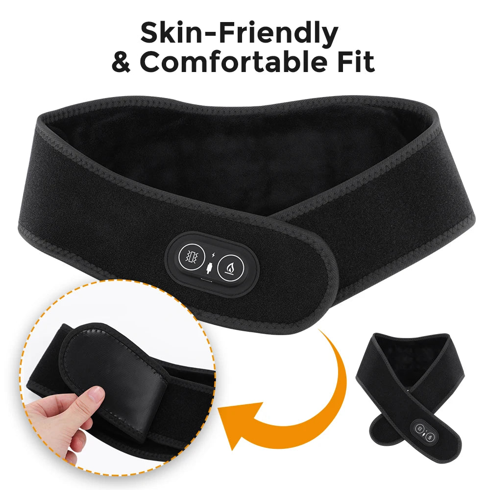 Heating Neck Brace 36pcs LED Beads 660&850nm Vibration Massage Neck Massager Neck Care Cervical Spine Warming Brace Belt