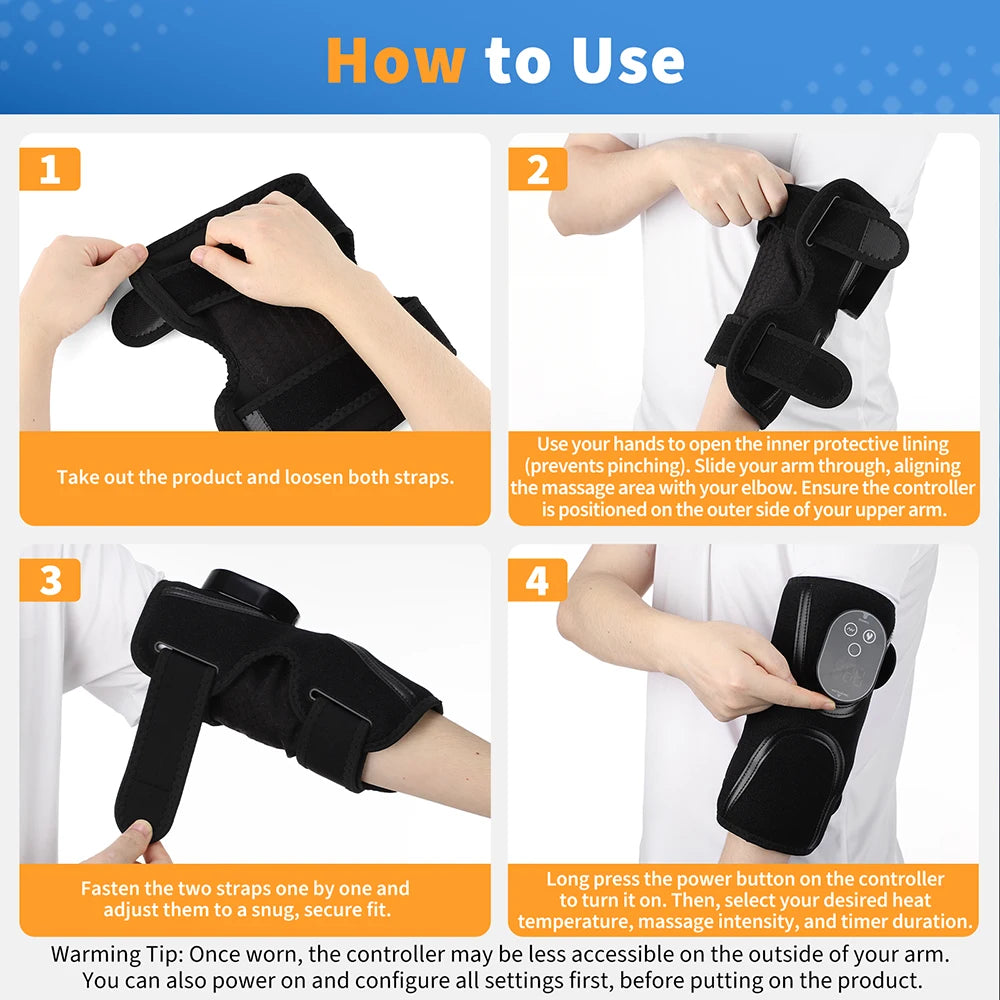 Cordless USB Electric elbow Adjustable Elbow Support Brace Electric Heating Elbow Pad warm Wrap Support Elbow Sleeve Protector