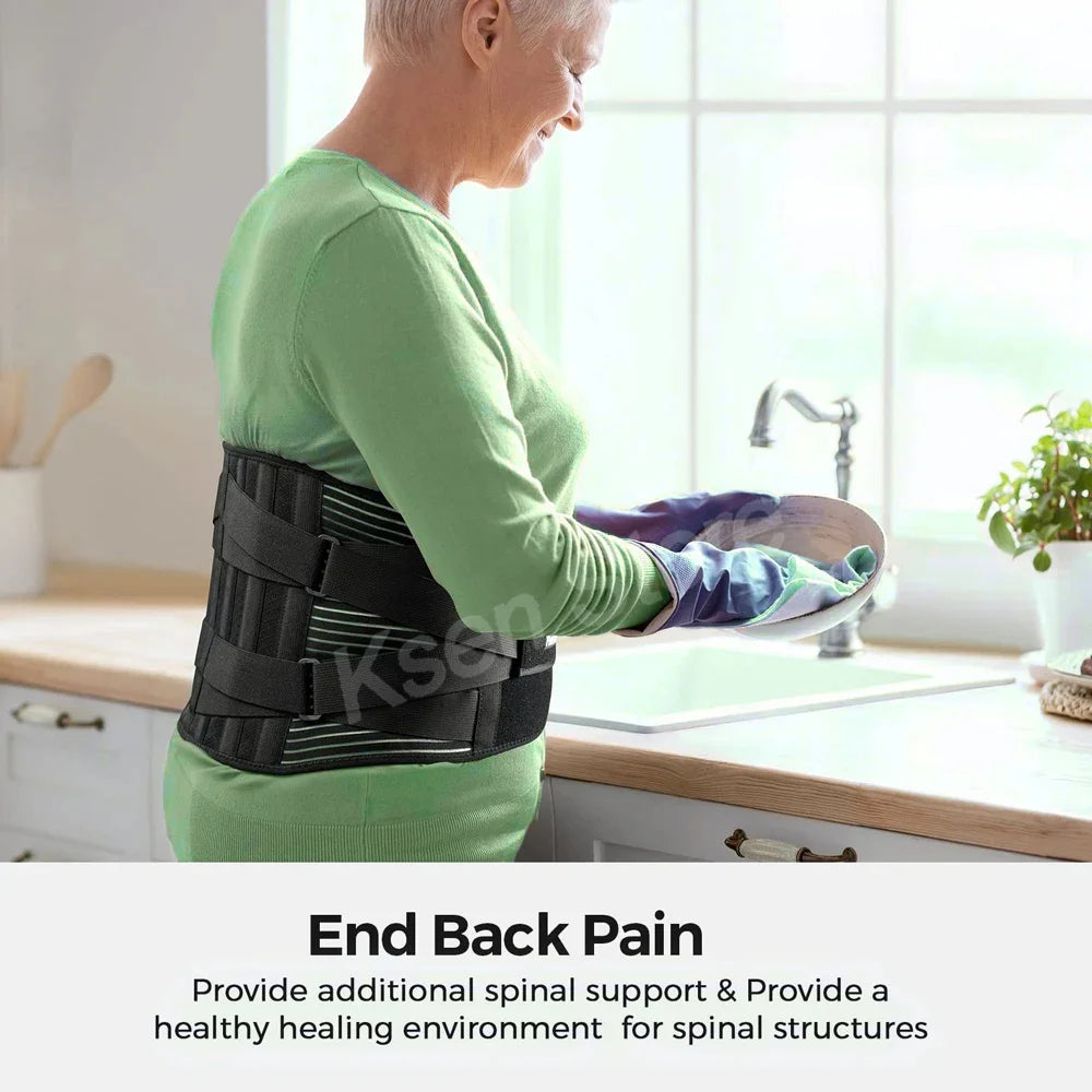 Lumbar Back Belt Waist Support Lumbar Pad Back Orthopedic Corset for Men Women Waist Protector Belt Waist Trainer Spine Support