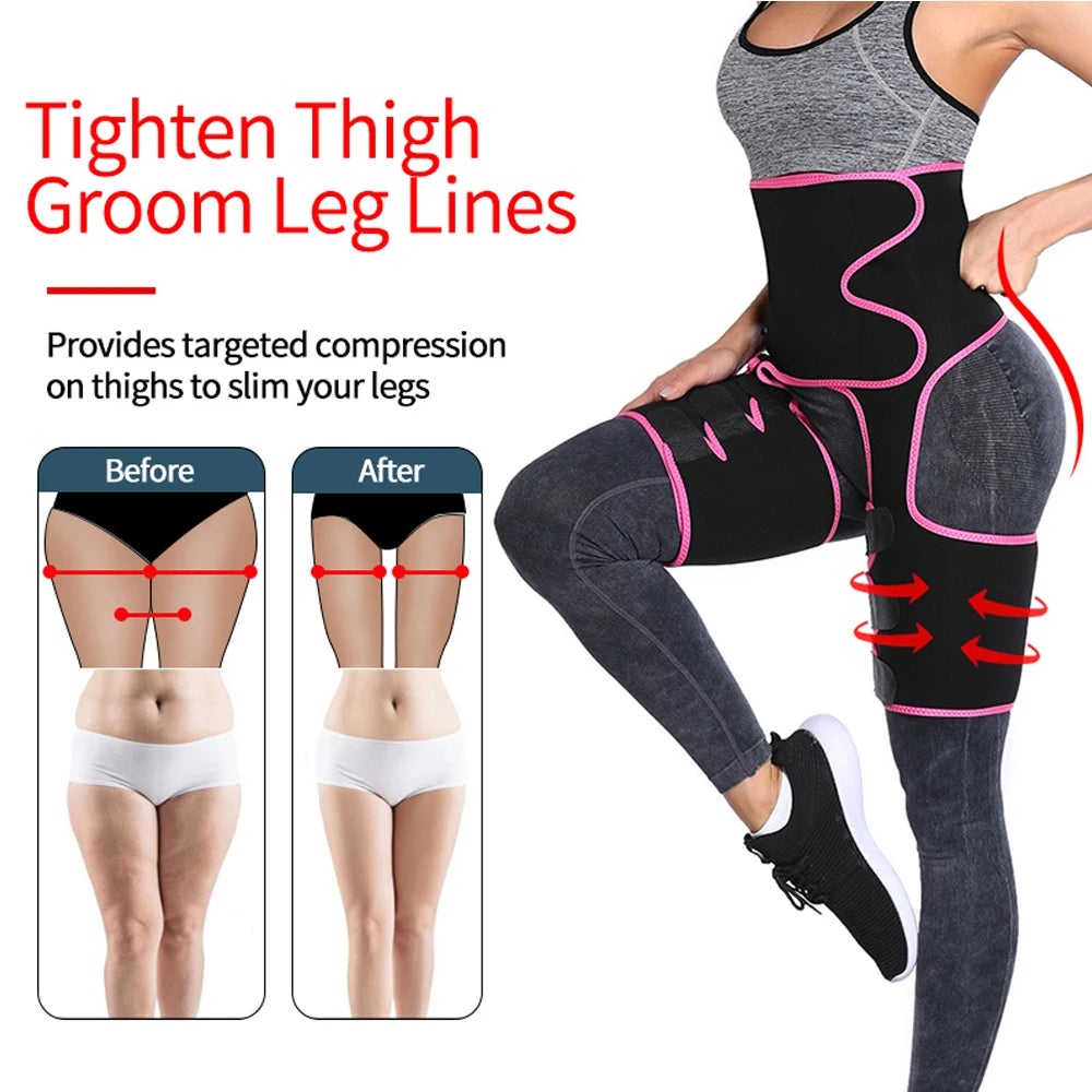1 Piece Neoprene Slim Thigh Trimmer Leg Shapers Slimming Belt Waist Trainer Sweat Shapewear Fat Burning Compress Belt for Women