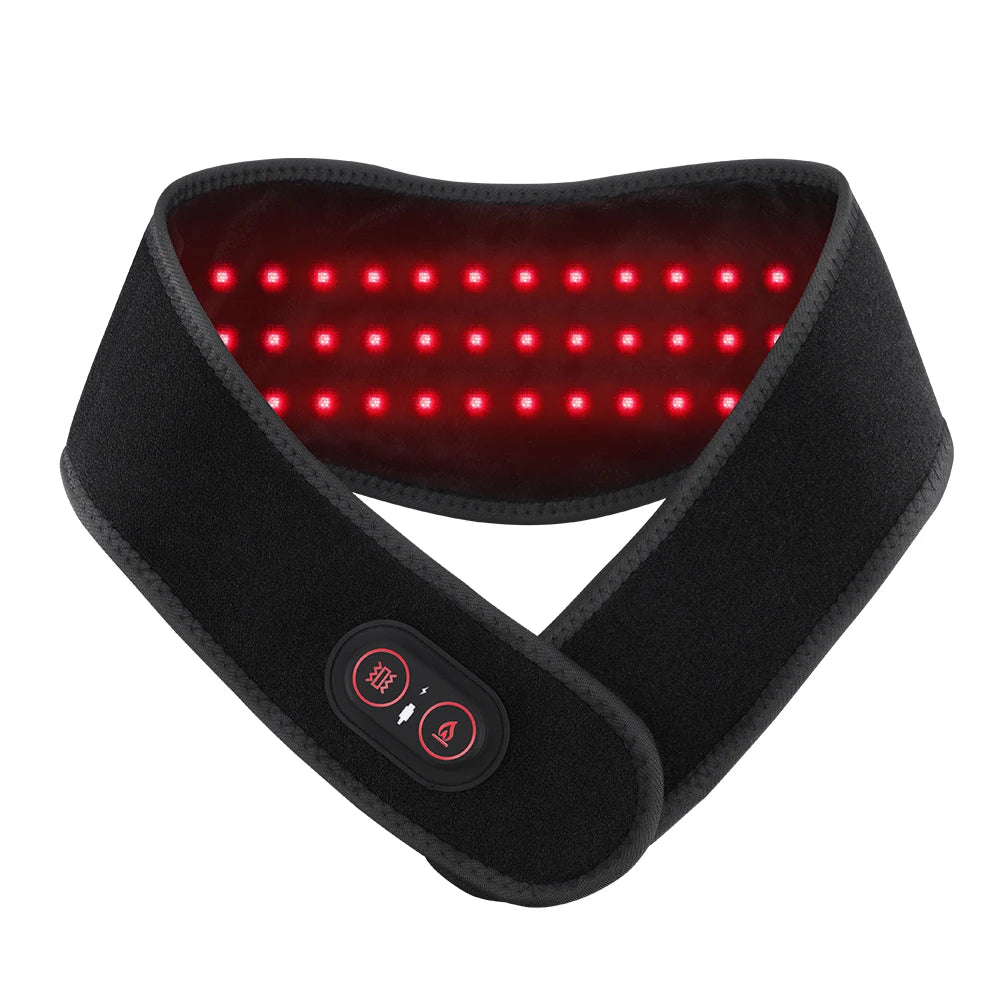 Heating Neck Brace 36pcs LED Beads 660&850nm Vibration Massage Neck Massager Neck Care Cervical Spine Warming Brace Belt