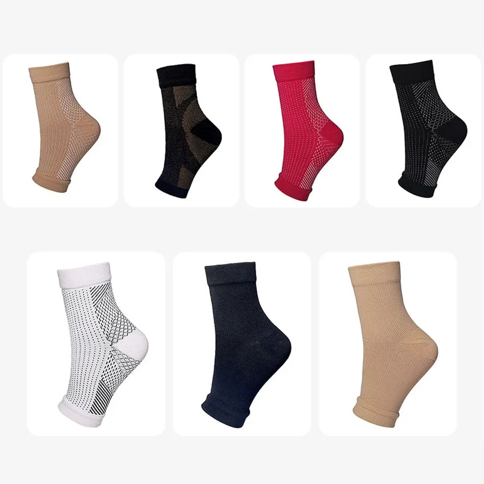 1pair Plantar Fasciitis Compression Socks Sports Ankle Support Brace Foot Pain Relief Heel Sleeve for Joint Pain Neuropathy