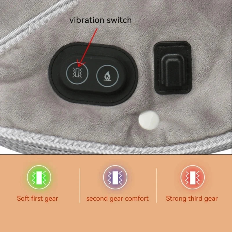 Electric Heating Neck Shoulder Vibration Massager Cervical Vertebra Arthritis Relief Infrared Therapy Neck Back Heated Relax Pad