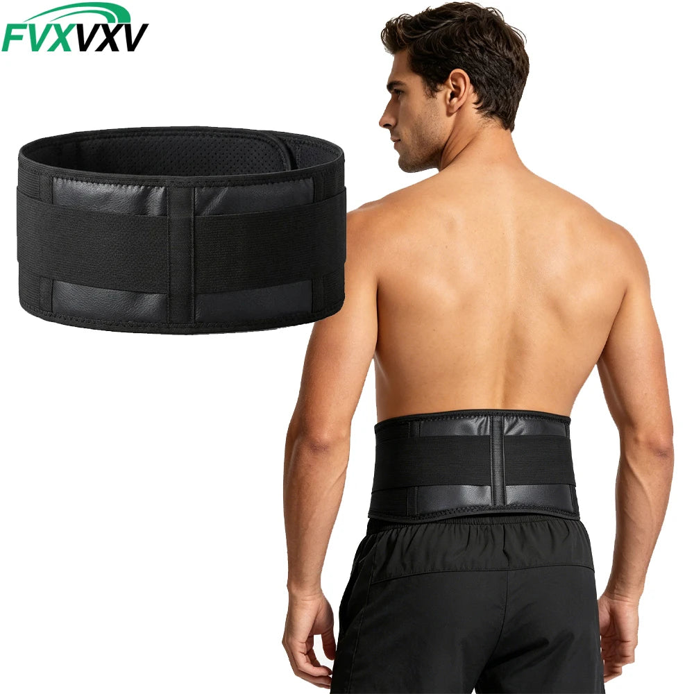 Magnetic Therapy Heating Back Brace, Heated Waist Wrap for Sciatica & Lower Back Pain, Adjustable Lumbar Support Belt