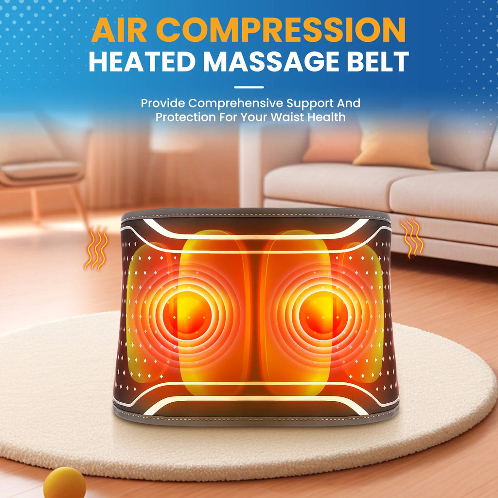 Heat Lumbar Brace Support Massager Waist Massager Back Belt Heath Care Comfortable Material for Office Workers Home Use
