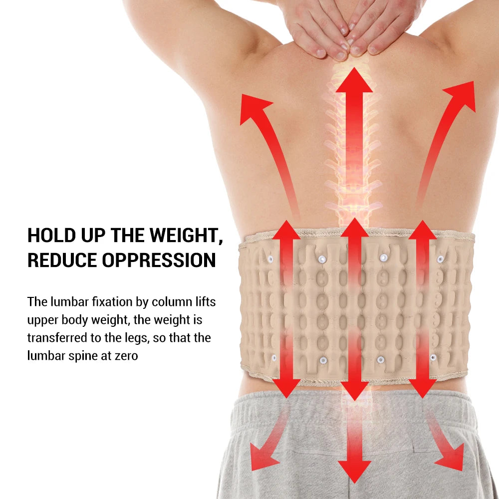 Inflatable Waist Belt Massager Adjustable Decompression Back Belt Lumbar Support Waist Air Traction Brace Waist Massage Belts