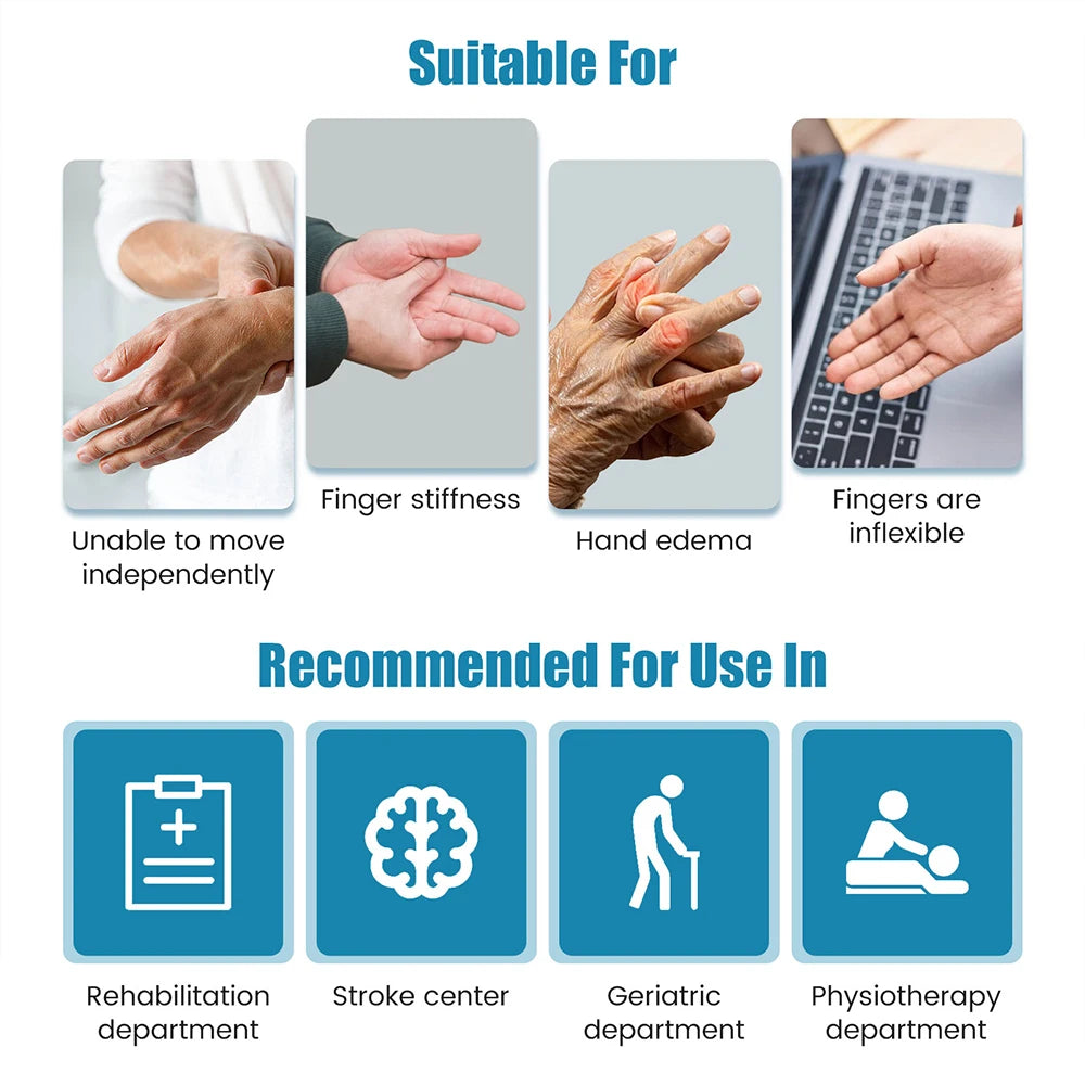 Stroke Hemiplegia Rehabilitation Robot Gloves Hand Finger Training Massage Gloves Rehabilitation Hand Function Recovery Device