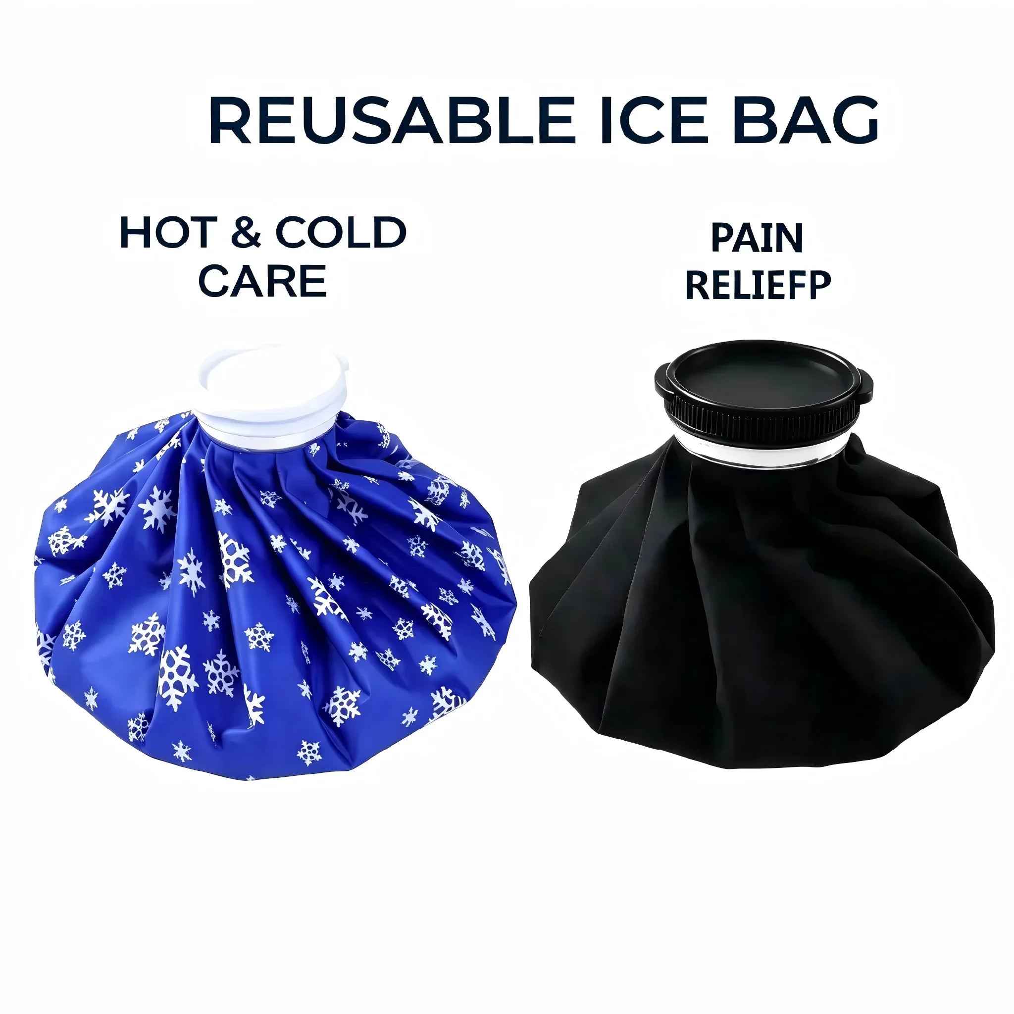 Reusable Ice Pack for Injuries, Hot & Cold Therapy Ice Bag with Cover, No-Leak Pain Relief Ice Pack for Sports