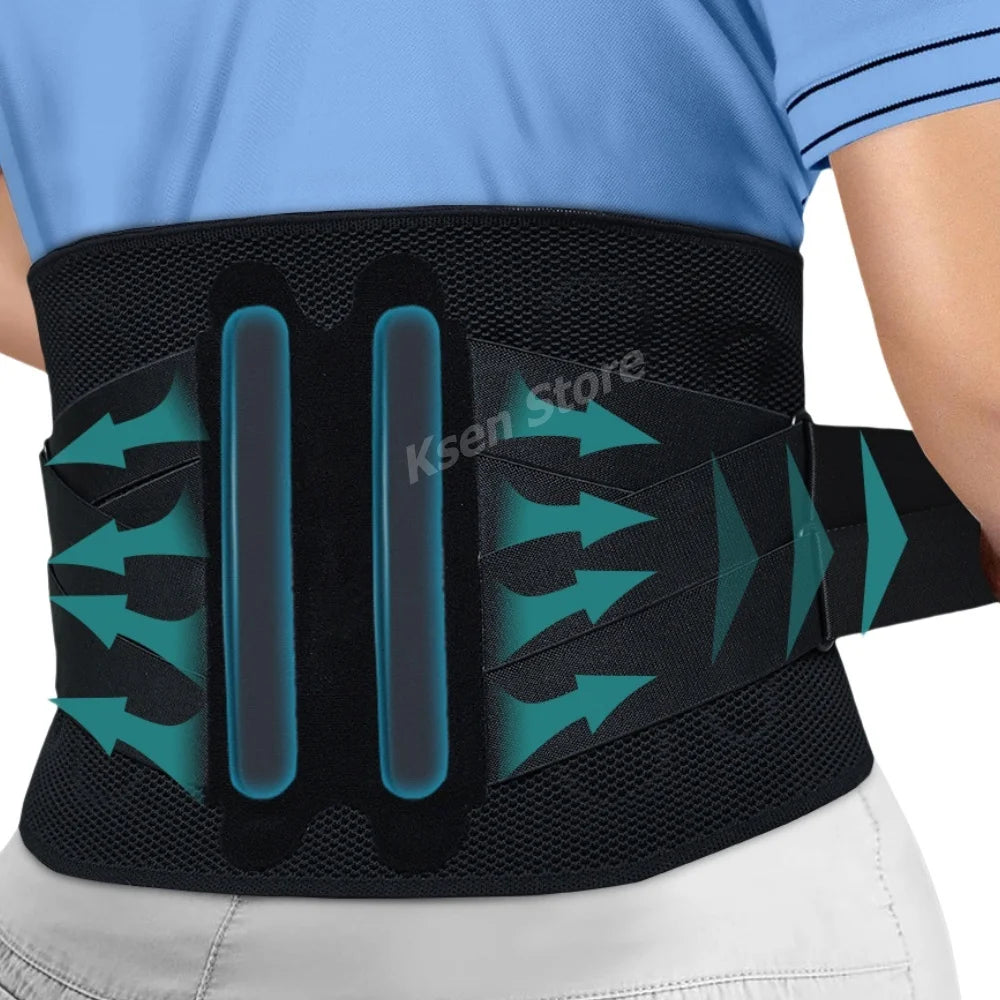 Waist Support Back Brace for Lower Back Pain Relief From Sciatica, Herniated Disc Scoliosis, Decompression Lumbar Support Belt
