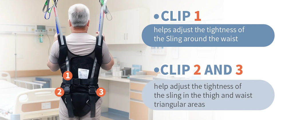 Ehucon Comfort Padded Patient Lift Walking Sling,Portable Hoyer Standing Harness to Handicap for Ambulating Support Training