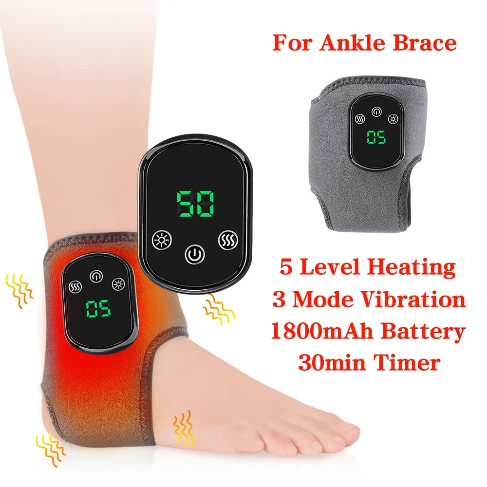 New Heating Wrist Guard Electric Hot Compress Vibration Massage Hand Wrist & Foot Ankle Guard Band Carpal Wrap Support Brace