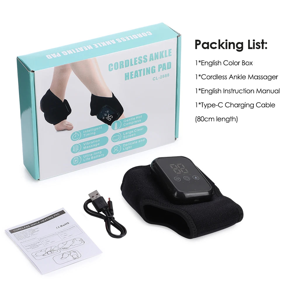New Heating Wrist Guard Electric Hot Compress Vibration Massage Hand Wrist & Foot Ankle Guard Band Carpal Wrap Support Brace