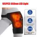 Cordless Heated Hip Support Brace with Massager for Sciatica Pain Relief Lower Back Therapy Hip Heating Pad for Physical Healing