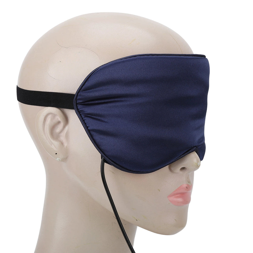 Eye Mask USB Heated Eye Mask Stress Relief Sleep Heating Eye Mask Double Sided Silk Multi Timer Shut Off 3 Speeds Adjustment