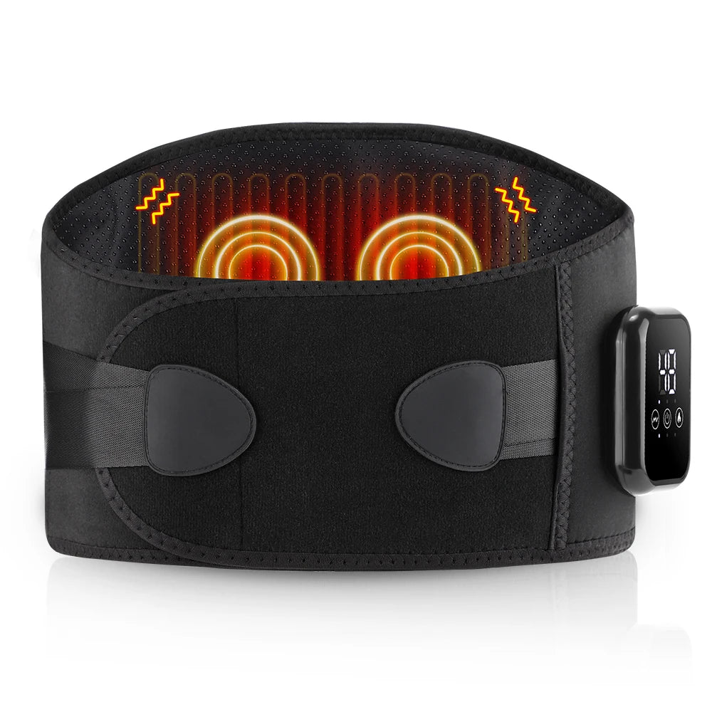 Heat Lumbar Brace Support Massager Waist Massager Back Belt Heath Care Comfortable Material for Office Workers Home Use