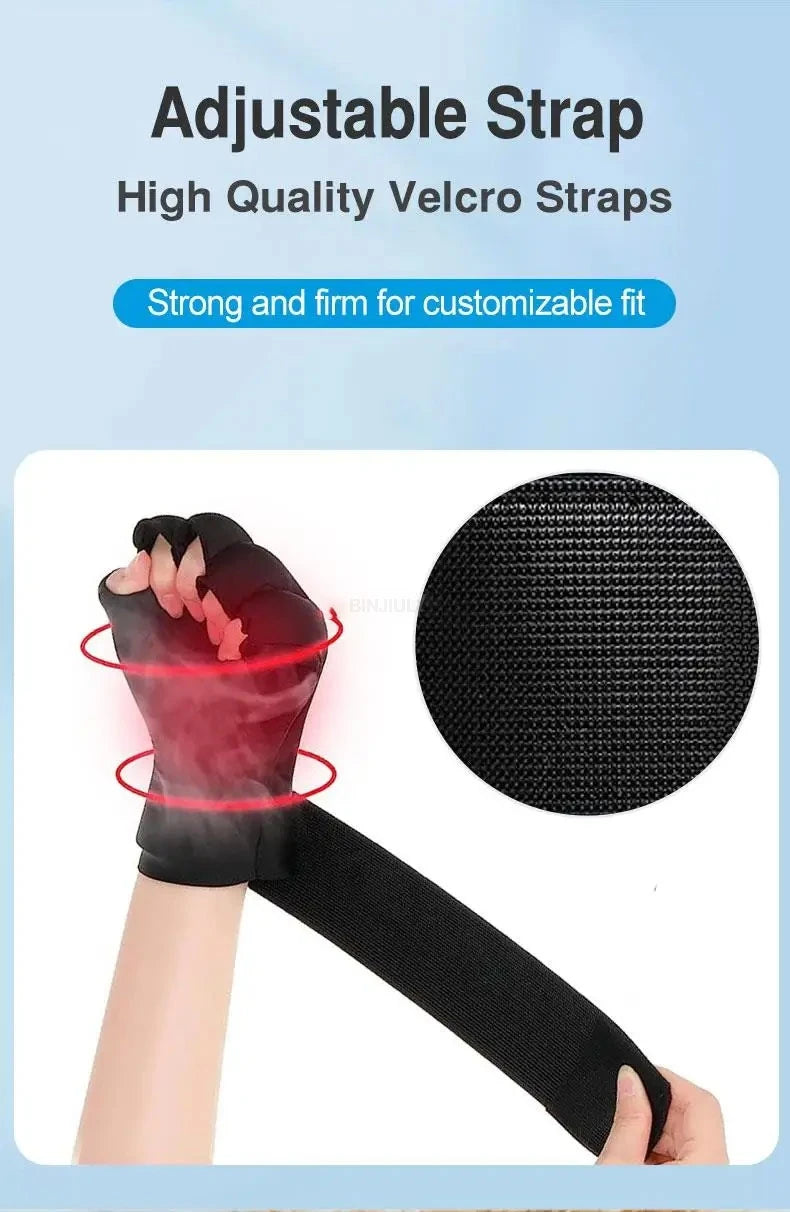 Finger Arthritis Compression Ice Glove Adjustable Wrist Strap Hand Wrist Ice Pack Pain Relief for Arthritis Cold or Heat Therapy