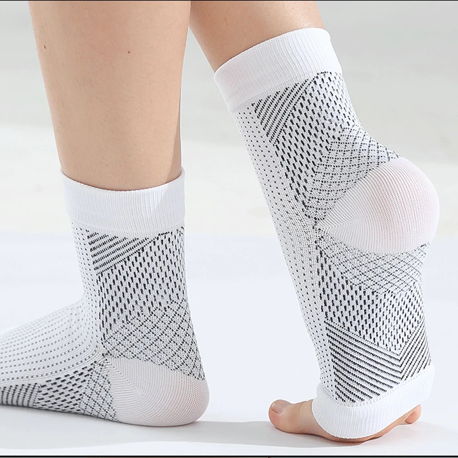 1pair Plantar Fasciitis Compression Socks Sports Ankle Support Brace Foot Pain Relief Heel Sleeve for Joint Pain Neuropathy