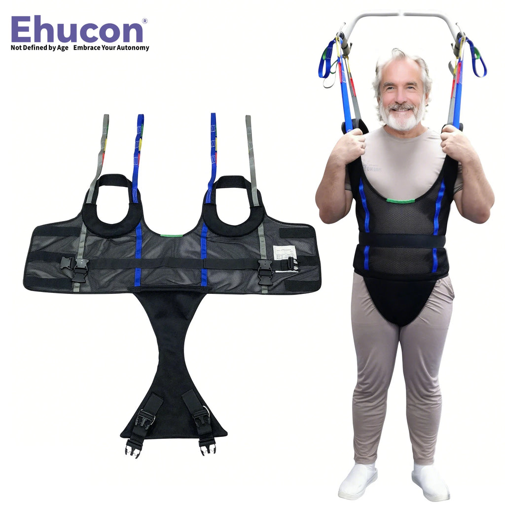 Ehucon Comfort Padded Patient Lift Walking Sling,Portable Hoyer Standing Harness to Handicap for Ambulating Support Training