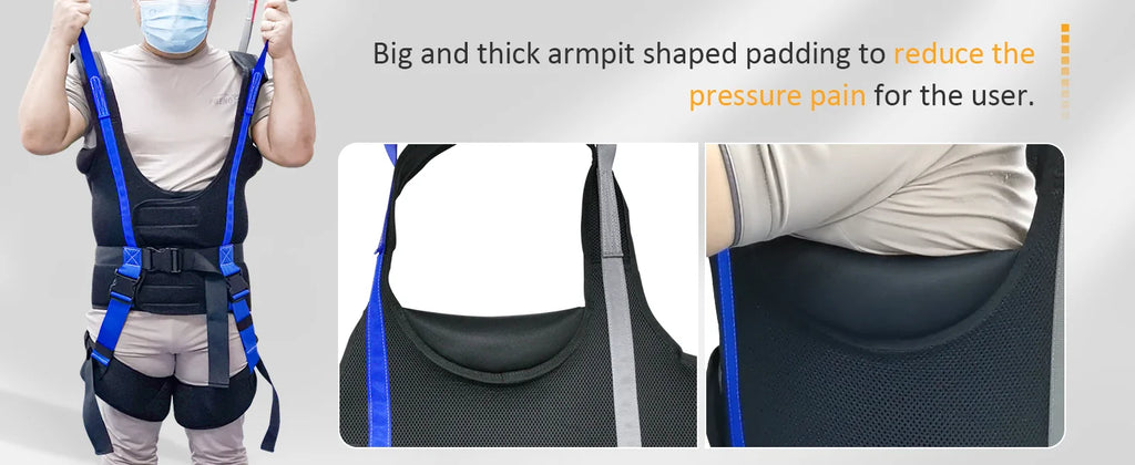 Ehucon Patient Lift Walking Sling, Pelvic Padded 500lbs Safety Loading Weight,Medical Hoist Standing Aids for Ambulating