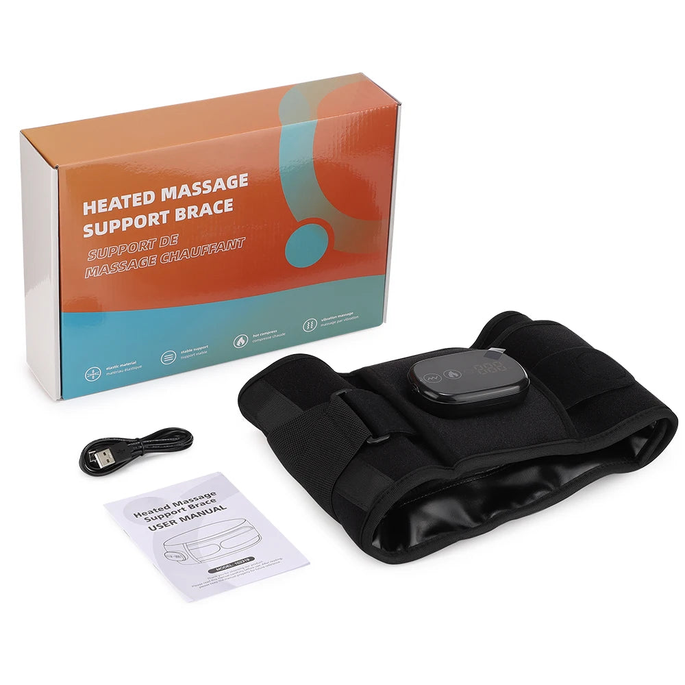 Heat Lumbar Brace Support Massager Waist Massager Back Belt Heath Care Comfortable Material for Office Workers Home Use