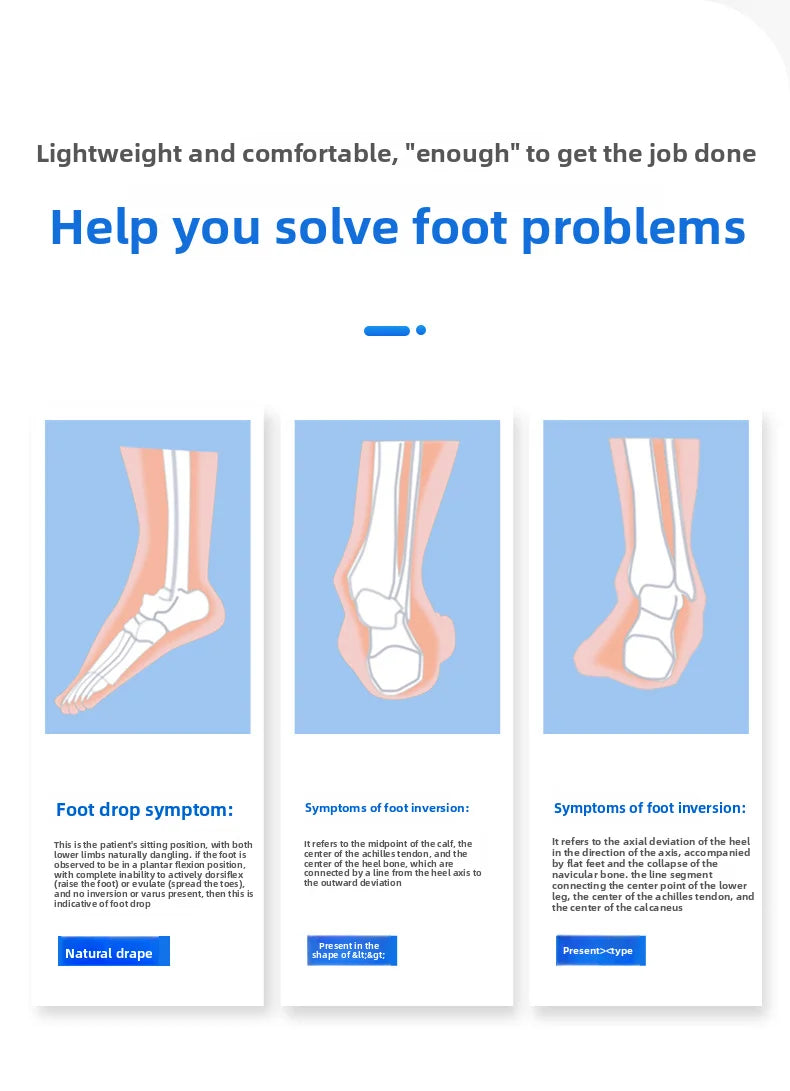New Stroke Hemiplegia Rehabilitation Equipment Correction Varus Shoes Ankle Fixed Support Foot Ptosis Orthosis Brace