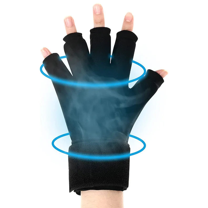 Finger Arthritis Compression Ice Glove Adjustable Wrist Strap Hand Wrist Ice Pack Pain Relief for Arthritis Cold or Heat Therapy