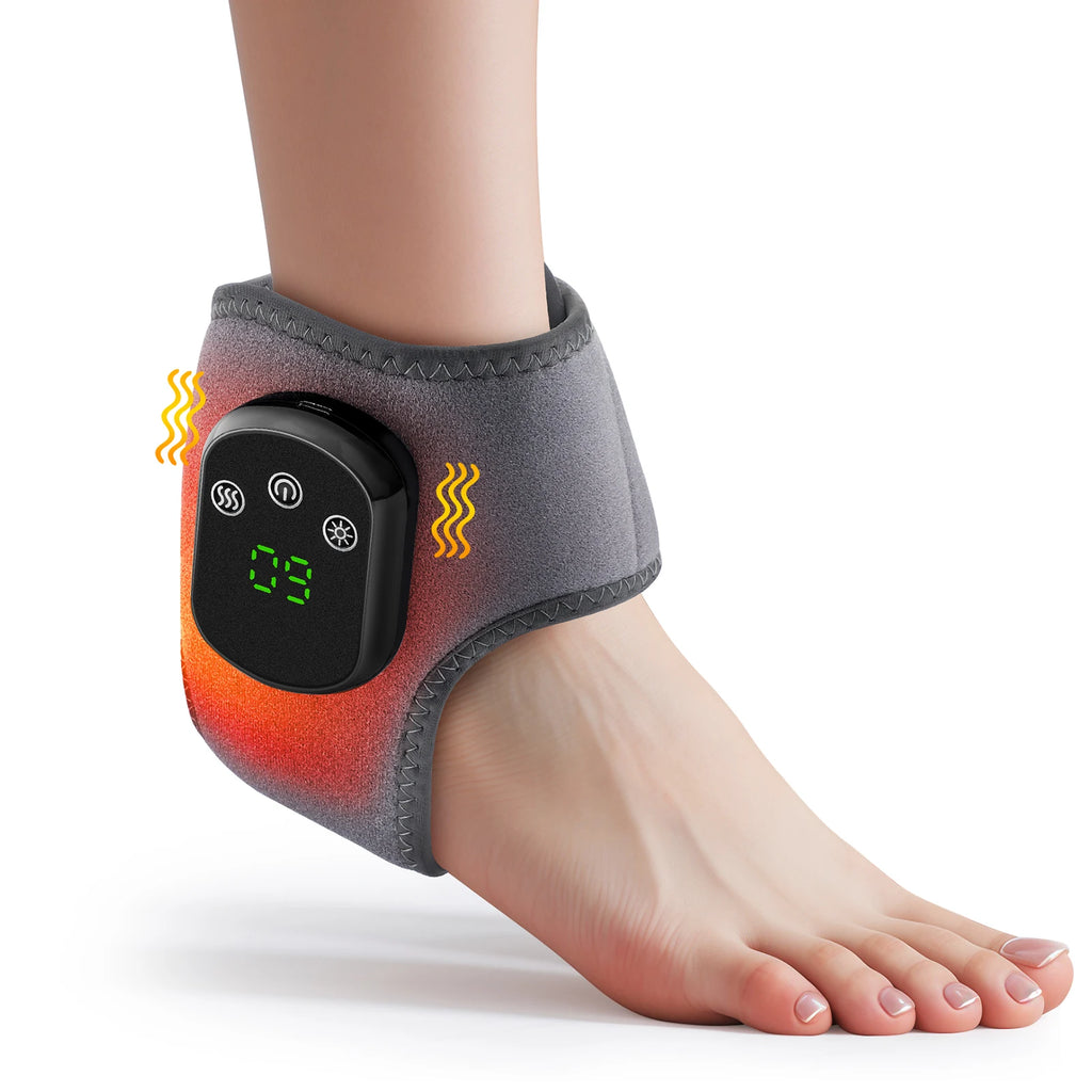 Heating Ankle Massage Belt Electric Hot Compress Vibration Massage Hand Wrist & Foot Ankle Guard Band Carpal Wrap Support Brace