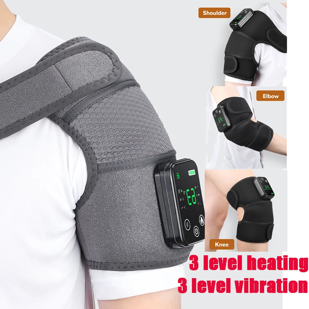 Thermal Shoulder Massager for Knee Shoulder Elbow Heated Brace Wireless Support Brace Belt Knee Pad Blood Circulation Protector