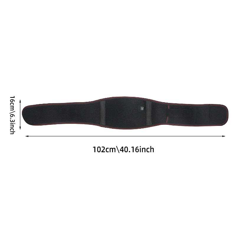 1PC Electric Heated Waist Support Brace Pain Relief Lumbar Heating Pad USB Charging Magnetic Therapy Back Waist Massage Band