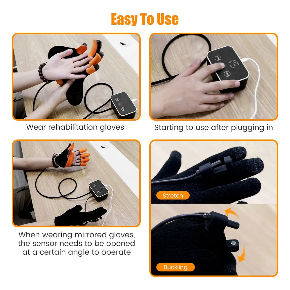 Robot Gloves Hand Rehabilitation Automatic Hand Trainer Rehabilitation Rehab Theraphy Hemiplegia Gloves Finger Trainer Stroke