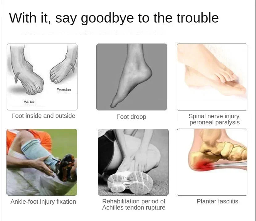 Drop Foot Orthosis Adjustable Left Right Ankle Sprain Orthosis Stabilizer Foot Protector for Hemiplegia Corrector Rehabilitation
