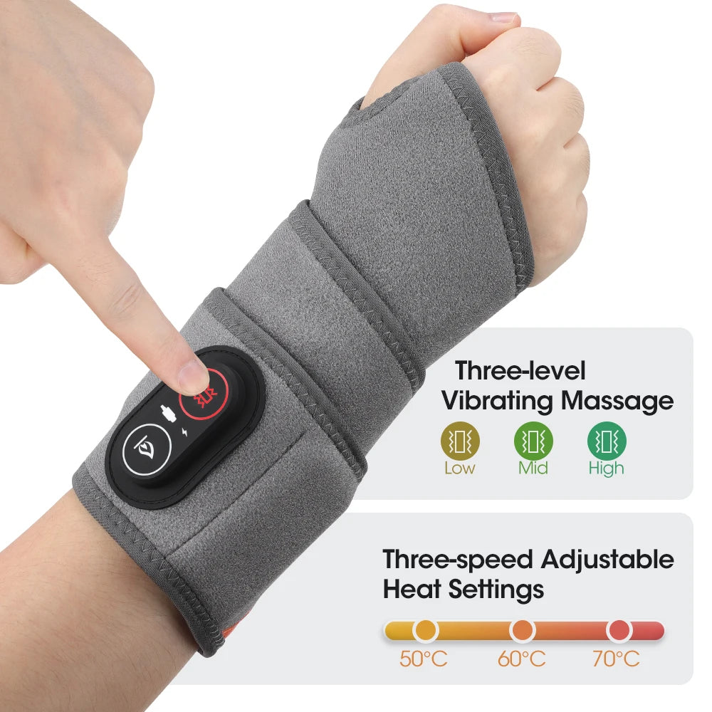 Wireless Vibration Heating Wrap 36pcs LED Beads 660&850nm Red Light Versatile Body Heating Pad for Knee Elbow Wrist Ankle