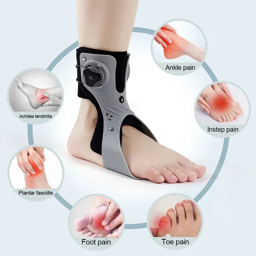Drop Foot Brace Orthosis with Inflatable Gasbag Balance Foot Corrector Ankle Support for Hemiplegia Patient Stroke Shoes Walking