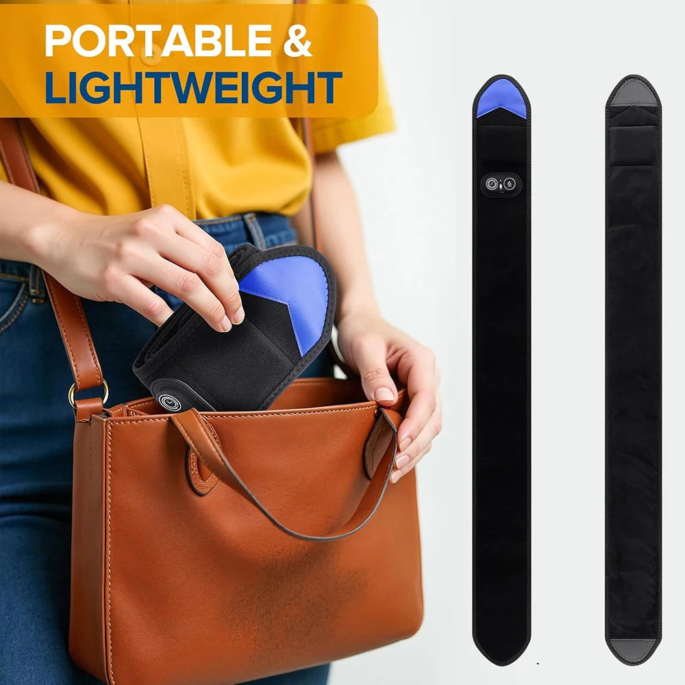 Cordless Heating Pad Red Light Therapy Wrist Belt - 3-Temp Heat  for Pain Relief - 660/850nm Adjustable Support Brace Wrap Belt