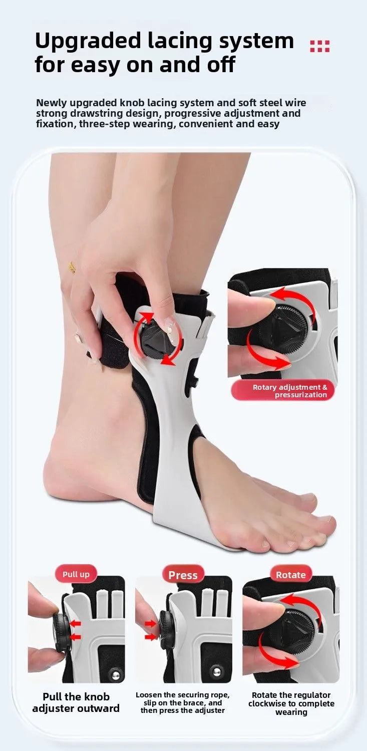 Rotary Knob Buckle Style Fixed Airbag Ankle Support Sports Joint Sprain Rehabilitation Correction Protective Gear Cross-Border