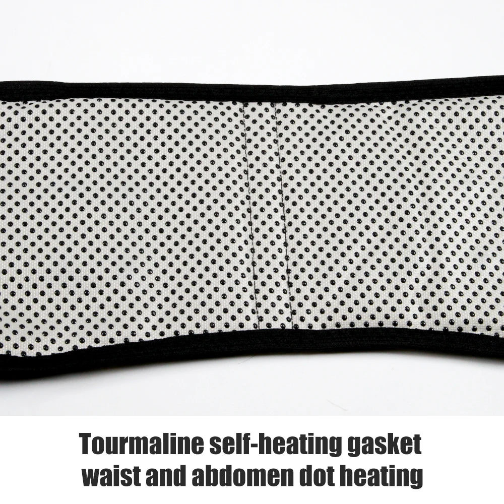BYEPAIN Tourmaline Self-heating Magnetic Therapy Waist Support Belt Lumbar Back Waist Support Brace Double Banded Adjustable