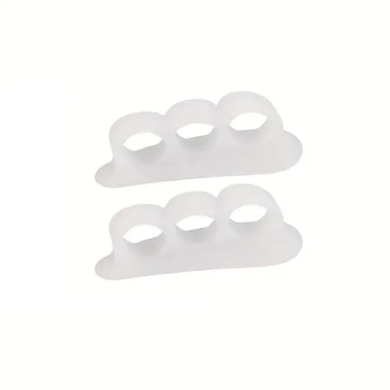 1 Pair Set Hammertoe Corrector Gel Toe Straighteners With 3 Separator Loops - Realign Bent, Crooked, Curled, Claw, Hammer Toes