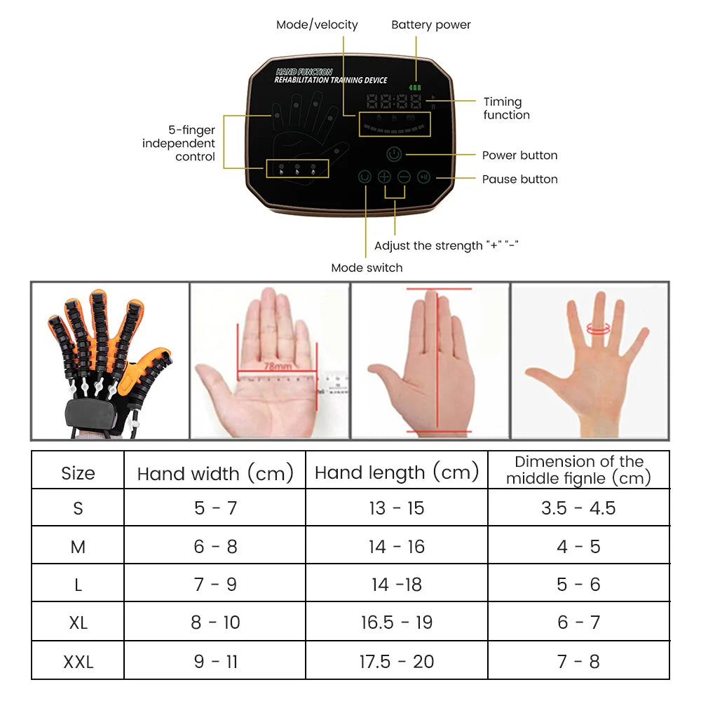 Rehabilitation Robot Glove Hand Device Finger Training Massage Gloves Stroke Hemiplegia Rehabilitation Hand Function Recovery