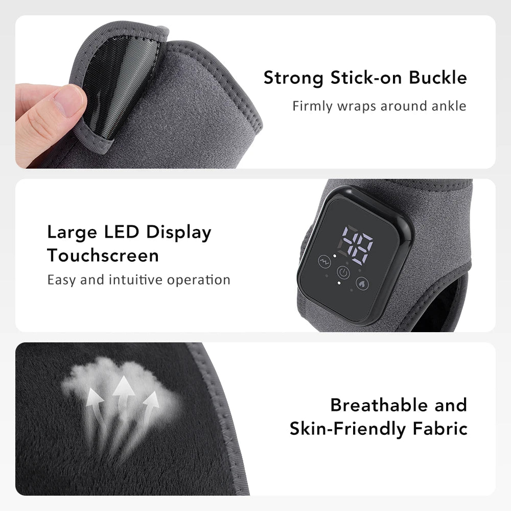 Electric Heated Wrist Brace Adjustable Hot Compress Vibration Massage Hand Wrist Foot Ankle Guard Band Carpal Wrap Support Brace