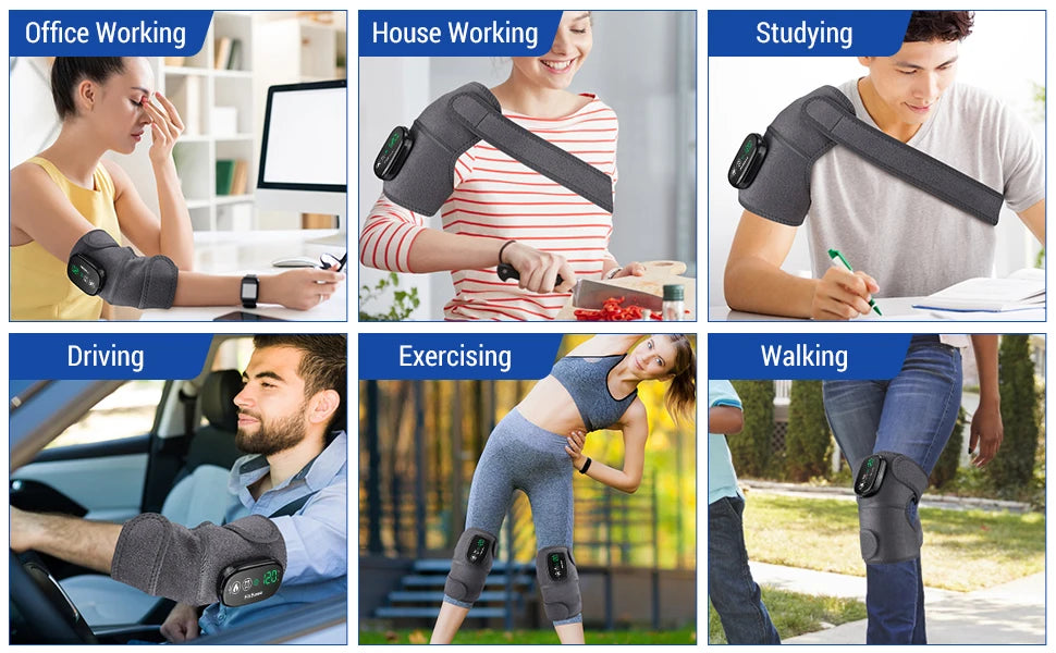 Electric Heating Heated Shoulder Brace Wrap Shoulder Massage Support Belt Strap with Adjustable of Heating Arm Muscle Relaxation