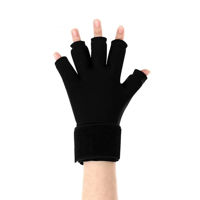 Finger Arthritis Compression Ice Glove Adjustable Wrist Strap Hand Wrist Ice Pack Pain Relief for Arthritis Cold or Heat Therapy
