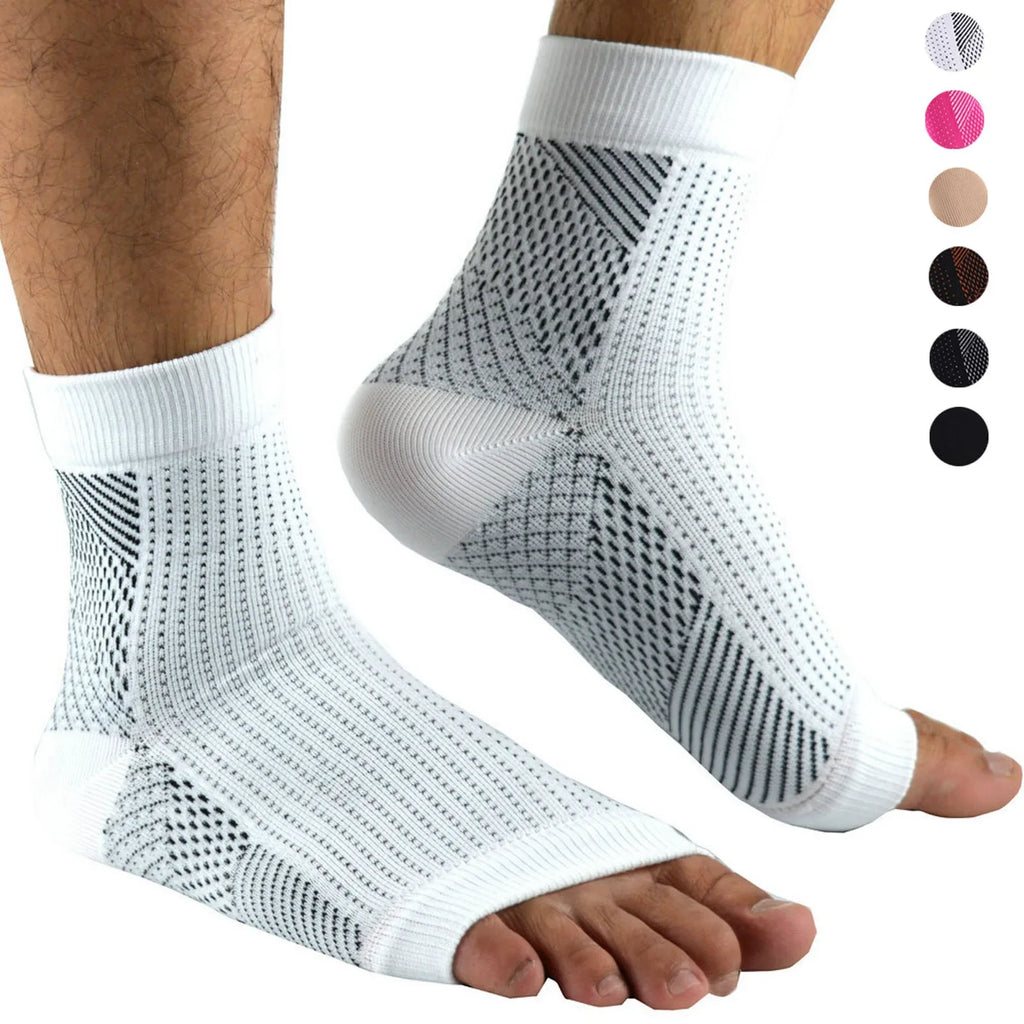 1pair Plantar Fasciitis Compression Socks Sports Ankle Support Brace Foot Pain Relief Heel Sleeve for Joint Pain Neuropathy