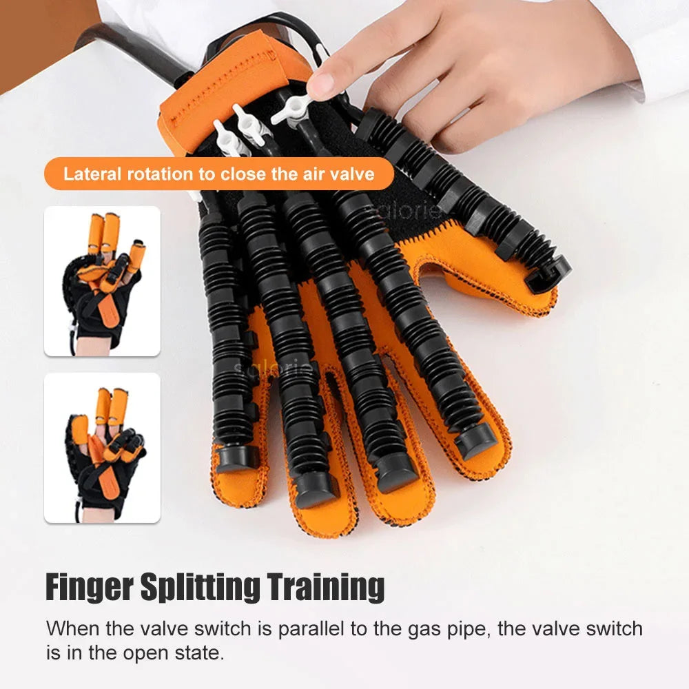 Heated Rehabilitation Robot Gloves Finger & Hand Function Workout Recovery Tool Hemiplegia Stroke Physiotherapy Training Device