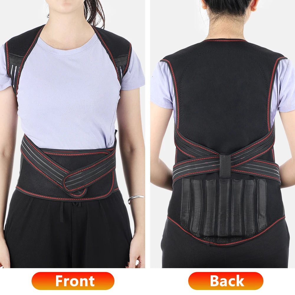 118 Tourmaline Self Heating Magnetic Therapy Waist Belt Spine Lumbar Brace Back Neck Shoulder Massager Posture Corrector Belt