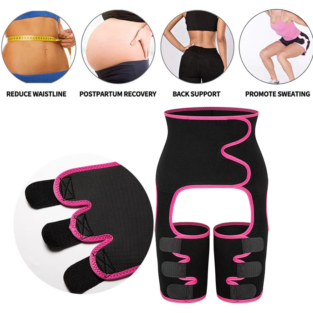 1 Piece Neoprene Slim Thigh Trimmer Leg Shapers Slimming Belt Waist Trainer Sweat Shapewear Fat Burning Compress Belt for Women